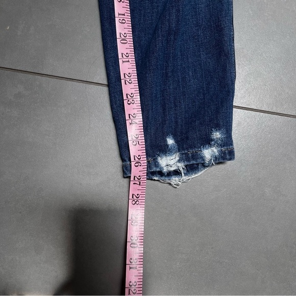 ZARA Trafaluc Denimwear Distressed Straight Leg Overalls Size US Small - Picture 4 of 14